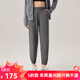 哥弟真的好（GIRDEAR）女裝羊毛針織束腳休閑褲女A100213 灰 L (4碼)