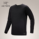 ARC'TERYX始祖鳥(niǎo) HALLAM MERINO WOOL CREW 保暖 男子 抓絨衫 Black/黑色 L