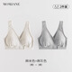 Mom Jane哺乳內衣棉交叉式喂奶專(zhuān)用無(wú)鋼圈孕婦胸罩背心式前開(kāi)扣產(chǎn)后春夏款 麻米色+麻灰色（160g輕薄款） XXL