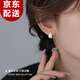 顏如飾925銀微鑲水鉆樹葉耳扣女高級感氣質(zhì)簡約耳環(huán)小眾耳釘新款耳飾 E3334鑲鉆樹葉耳環(huán)
