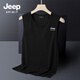 JEEP SPIRIT吉普背心男士夏季休閑透氣速干無袖T恤寬松彈力涼感運(yùn)動健身坎肩