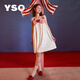 YSO【禮物系列】吊帶睡裙女夏季新款蝴蝶結甜美舒適可外穿家居服   S