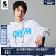 杰克·瓊斯?jié)u變印花寬松連帽衛(wèi)衣224133041 本白色A06 180/100A/L