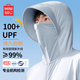 名創(chuàng  )優(yōu)品（MINISO）防曬衣男夏季戶(hù)外遮陽(yáng)大帽檐upf100+冰絲涼感皮膚衣服 冰霧藍 L
