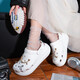 卡駱馳（crocs）男女泡芙洞洞鞋戶(hù)外休閑時(shí)尚厚底一腳蹬沙灘鞋 207521-100 38-39