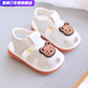 雷姆汀店鋪叫叫鞋寶寶涼鞋嬰兒學(xué)步鞋男女童一周歲防滑軟底夏季包頭 T04白色 16 內長(cháng)11.5厘米