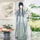 艾諾黛（AI NUO DAI）漢服女國風(fēng)大賞新中式國風(fēng)女裝套裝2025年新款【云煙】唐制古裝 綠色四件套（送發(fā)簪） 均碼 80-135斤