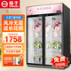 揚(yáng)子鮮花保鮮柜商用冷藏柜花店大容量專用冰箱風(fēng)冷無(wú)霜冰柜全屏展示柜冷柜冰柜 大雙門1200*600*1910星河黑 鮮花保鮮柜