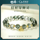 世希綠幽靈手鏈女鏤空福牌串珠招財轉(zhuǎn)運仿水晶仿珍珠手飾品中國風百搭 【8MM】幽靈水晶福牌手鏈+禮盒裝