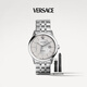 范思哲（VERSACE）手表男瑞士制造全自動(dòng)機(jī)械表男士手表大表盤(pán)皮帶手表/生日禮物 V18040017 【銀盤(pán)機(jī)械44mm】 【2+2四年聯(lián)?！? title=