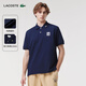 LACOSTE法國鱷魚(yú)男裝夏季純色簡(jiǎn)約純棉短袖Polo衫|PH8017 166/藏青色 L (180) 5