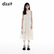 DZZIT地素連衣裙夏季度假風(fēng)針織鉤繡鏤空無(wú)袖長(cháng)裙女3J2O3209B 米白色 S