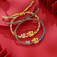 仙格麗黃金賽龍舟串珠金包銀999生肖龍年轉(zhuǎn)運(yùn)珠紅繩手鏈男女本命年生日 龍舟A款紅繩