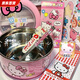 kitty飯盒不銹鋼卡通日式泡面碗帶蓋宿舍用學(xué)生大號泡面杯熱 kitty泡面碗730Ml+餐具套裝