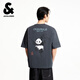 杰克·瓊斯（JACK&JONES）男裝25年棉質(zhì)涼感短袖T恤男士夏季潮流寬松卡通熊貓印花半袖t恤 E44黑砂色 寬松版，卡碼拍小 XL 185