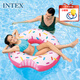 INTEX 56265成人甜甜圈游泳圈巧克力腋下圈加大加厚救生圈海邊戲水