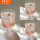 雄沃馳法式復(fù)古高顏值豎紋高腳杯甜品水杯冰淇淋酸奶玻璃杯紅酒杯 豎紋高腳杯裝 180ml 3只