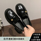 小碼女鞋313233碼厚底粗跟樂福鞋2025夏季新款學(xué)院小皮鞋小碼34碼 黑色啞光【增高5cm】 33