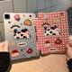 崇尚美適用蘋果ipad11保護套無筆槽2025款A(yù)16平板殼11英寸ipad air7保護殼iPad10代全包防摔硬殼 【紅格奶牛小狗Sw】三折亞克力/無筆槽 2025款iPadAir7(11英寸)
