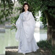 正品【云川】唐制漢服繡花圓領(lǐng)袍春夏新款白色男女款古風(fēng)仙氣飄逸 套裝（里衣 圓領(lǐng)袍 比甲 腰封） M （165-170cm）