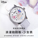 迪士尼女士少女公主情侶輕奢手表520情人節送女友生日禮物浪漫石英腕表 白色 36mm