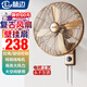 林邊壁扇電風(fēng)扇家用大風(fēng)力靜音壁掛式展廳商務(wù)扇懷舊別墅強(qiáng)力復(fù)古掛壁遙控電風(fēng)扇餐廳商用墻壁搖頭風(fēng)扇 復(fù)古銅16寸-機(jī)械款【壁掛式】