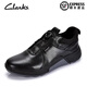 其樂（Clarks）男鞋新款牛皮厚底舒適軟底防滑戶外跑步鞋休閑運動鞋 黑色 42