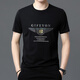Emporio Armani阿瑪尼高端夏季款桑·蠶·絲短袖T恤男韓版潮流圓領(lǐng)冰·絲體恤衫潮 【款號(hào)19601】黑色 XL 175