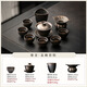 瀾春江中式復古茶具套裝陶瓷竹青釉客廳家用泡茶碗提梁壺功夫茶具伴手禮 鎏金-蓋碗套組