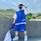 PURCOTTON全棉時代男童夏裝套裝2025新款洋氣兒童運(yùn)動服夏款中大童男孩夏季 藍(lán)色 160 cm