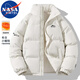 NASA MARVEL棉衣男冬季棉服男情侶裝外套面包服加厚寬松百搭休閑 米白 3XL