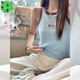 OTST曾小咸韓范歐尼韓版拼接撞色無(wú)袖背心吊帶女夏季顯瘦短款外穿上衣 藍色背心 S 80-90斤