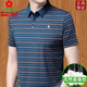 夢特嬌（MONTAGUT）桑蠶絲男士短袖t恤翻領(lǐng)2025新款夏季爸爸裝冰·絲polo衫 蘭綠色3305 XL 175【建議138斤-153斤】