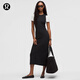 lululemon丨All Aligned 女士羅紋中長(cháng)連衣裙 LW1EA5S 黑色 XS /4