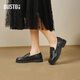 大東樂(lè )福鞋女鞋2025春秋季新款方跟套腳圓頭簡(jiǎn)約單鞋Q0759 黑色  39 