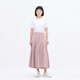 無(wú)印良品（MUJI）IDEE 女式 平紋 寬版褲 褲子女款休閑褲女裝裙褲 闊腿褲 夏季 煙熏粉色 均碼