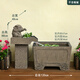 戶(hù)外魚(yú)池造景庭院落地大水景室外成品魚(yú)缸流水擺件循環(huán)水水系景觀(guān) 矮柱配小缸