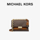 MICHAEL KORS禮物奢侈品MK女士包包CECE斜挎包鏈條包中號深棕/橡果棕