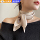 明月歸小方巾絲巾女2024春夏季仿真絲休閑百搭送長輩媽媽紗巾薄款圍巾 香檳色 70*70厘米