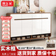 顧樂(lè )家（GULEJAR）新中式高端實(shí)木鞋柜入戶(hù)門(mén)口玄關(guān)隔斷柜大容量?jì)ξ铿F代客廳收納柜 【深胡桃+白】160*34*100CM
