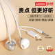 聯(lián)想有線耳機Type-C半入耳式3.5mm接口電競游戲耳機音樂運動通話降噪K歌帶麥電腦筆記本適用于蘋果華為 銀光白【TypeC接口+輕盈佩戴】