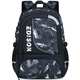 愛(ài)迪生發(fā)明家高中生書(shū)包大容量初中大學(xué)生防潑水雙肩包旅行背包 2538-1 迷彩黑