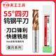 天工55度四刃鎢鋼銑刀CNC數(shù)控不銹鋼專用涂層直柄硬質(zhì)合金立銑刀 10*30*10*75