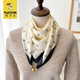 啄木鳥(niǎo)磁吸扣三角小方巾絲巾女春秋夏季護頸防曬圍脖子薄紗巾圍巾70*70 小馬頭70緞扣-米白