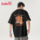 班尼路（Baleno）純棉t恤男夏季港風(fēng)潮流青少年2025新款重磅復(fù)古休閑男士短袖百搭