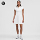 lululemon丨Pique 女士高爾夫珠地短袖休閑連衣裙 LW1FBIS 白/白/黑 S /6