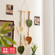 鹿珊伍北歐樹(shù)葉手工編織掛毯小清新房間改造墻面裝飾掛件民宿背景墻壁掛 三色葉子編織掛毯
