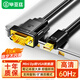 畢亞茲 Mini DP轉(zhuǎn)VGA轉(zhuǎn)接線連接線 1.8米 迷你高清雷電轉(zhuǎn)換器 適用蘋果微軟Surface筆記本接顯示器投影儀