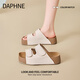DAPHNE達(dá)芙妮松糕舒適軟底鏤空透氣涼鞋女款夏季2025新款國風(fēng)魔術(shù)貼休閑