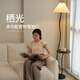 愛(ài)斯蘭落地燈客廳裝飾置物智能邊幾臥室簡(jiǎn)約氛圍燈設計師極簡(jiǎn)羽毛沙發(fā)燈 百褶款【送遙控】已接入米家APP